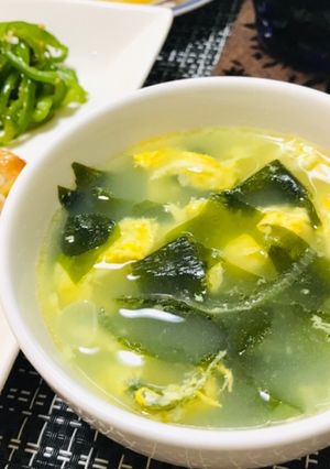 簡単わかめと卵の中華スープ-レシピのメイン写真