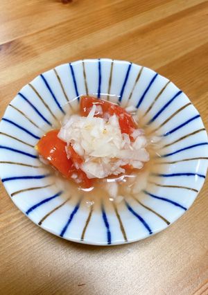 トマトと玉ねぎのさっぱり酢サラダ☆-レシピのメイン写真