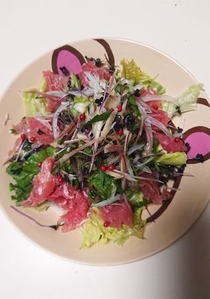 香味野菜と生ハムのサラダ-レシピのメイン写真