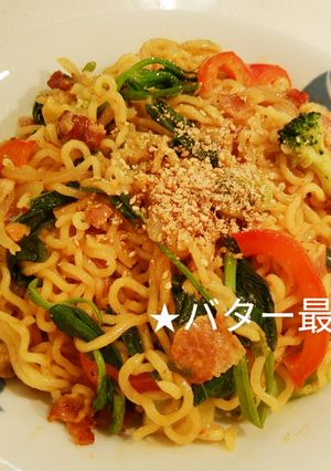 辛ラーメンバター焼そば-レシピのメイン写真
