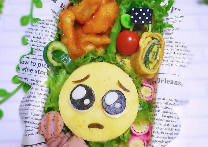 薄焼きたまごで ぴえん キャラ弁 by にｬん吉♡ 【クックパッド】 簡単 