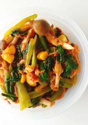 10分ヤミツキ♡鯖缶と野菜のトマト炒め煮-レシピのメイン写真