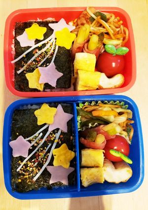 幼稚園のお弁当第62段!!☆七夕☆-レシピのメイン写真