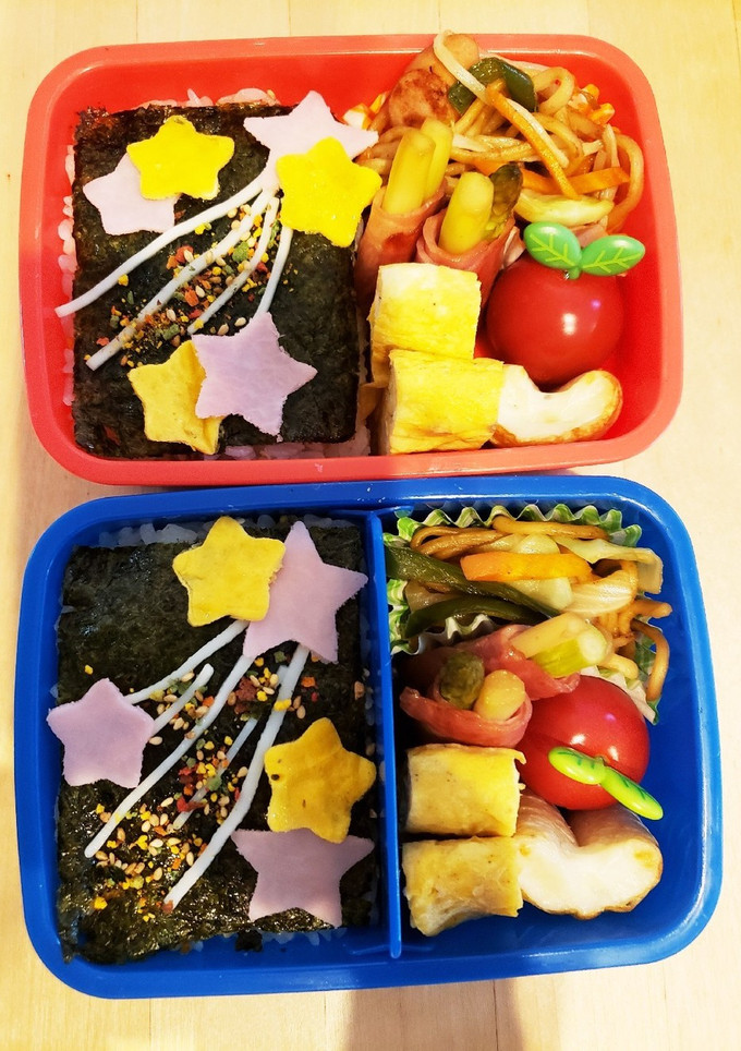 幼稚園のお弁当第62段!!☆七夕☆-レシピのメイン写真