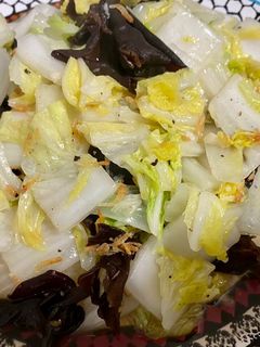 白菜とキクラゲのシンプル炒め-レシピのメイン写真