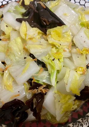 白菜とキクラゲのシンプル炒め-レシピのメイン写真