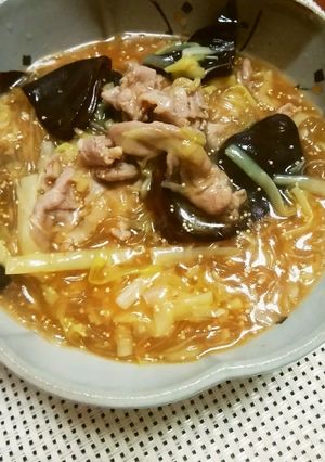 黄ニラと豚肉のスープ仕立て春雨入り-レシピのメイン写真