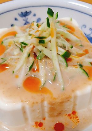 簡単　絶品　金のごまだれで中華風冷奴-レシピのメイン写真