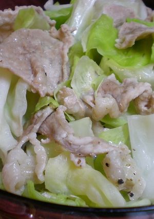 キャベツと豚肉のレンジ蒸し♪-レシピのメイン写真