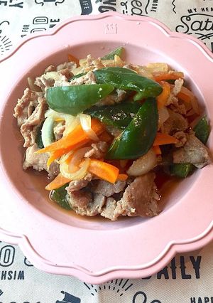 野菜たっぷり豚肉の生姜焼き お弁当に-レシピのメイン写真