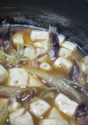 ミョウガと豆腐の煮物-レシピのメイン写真