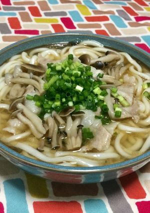 超簡単☆うま塩こく旨ねぎ塩豚バラ肉うどん-レシピのメイン写真
