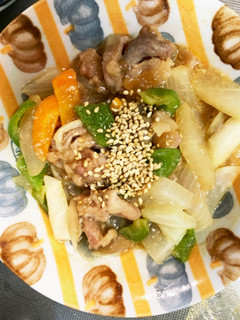 レンジ大根豚こま中華風焼そば味青椒肉絲風-レシピのメイン写真