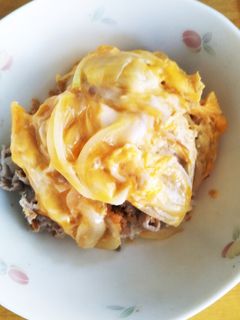 カツ丼風卵とじご飯 激安!簡単♪-レシピのメイン写真