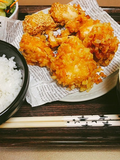 天かす唐揚げ定食-レシピのメイン写真