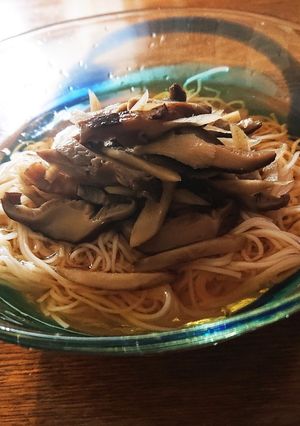ごぼうとしいたけのぶっかけ素麺-レシピのメイン写真