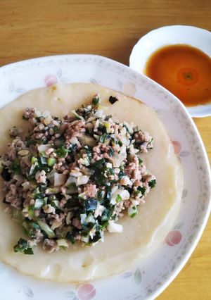 羽根だけ餃子　包まず簡単!乗せて食べる♪-レシピのメイン写真