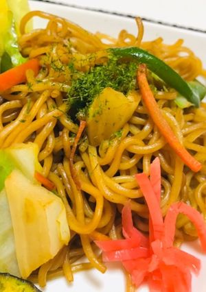 焼きそばの美味しい焼き方♬付け合わせそば-レシピのメイン写真