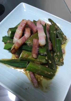 オクラとベーコンの醤油ガーリック焼き-レシピのメイン写真
