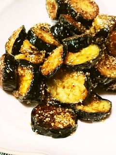 茄子の甘辛炒め胡麻和え-レシピのメイン写真
