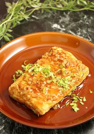簡単!アスパラオムレツのセロリ香味ソース-レシピのメイン写真