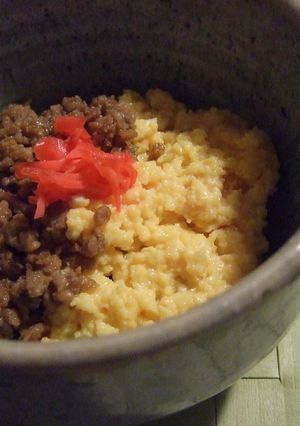 ノンオイルで美味しい♪そぼろ丼-レシピのメイン写真