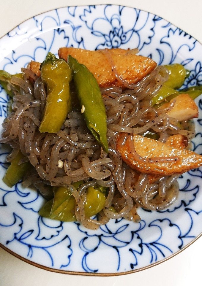 甘長唐辛子とさつま揚げと糸こんの簡単煮-レシピのメイン写真