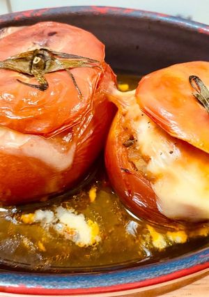 焼きトマト　ミートソースグラタン風-レシピのメイン写真