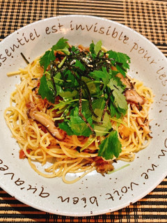 ☆しらす三つ葉、梅、塩昆布の和風パスタ☆-レシピのメイン写真