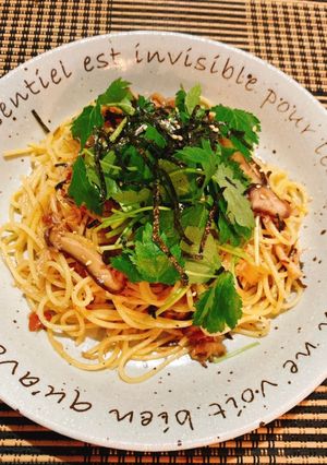 ☆しらす三つ葉、梅、塩昆布の和風パスタ☆-レシピのメイン写真
