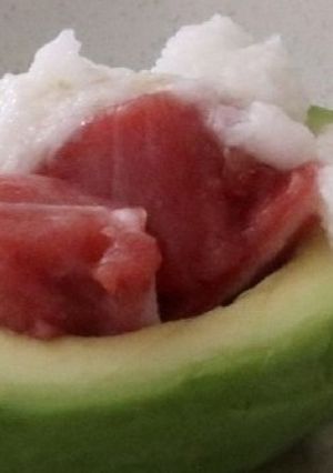 マグロぶつと長芋のアボカドのせ-レシピのメイン写真