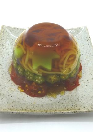 なま麸とサラダのテリーヌ(コンソメ)-レシピのメイン写真