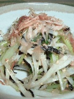 塩ふきひじき、大根、水菜のパリパリサラダ-レシピのメイン写真