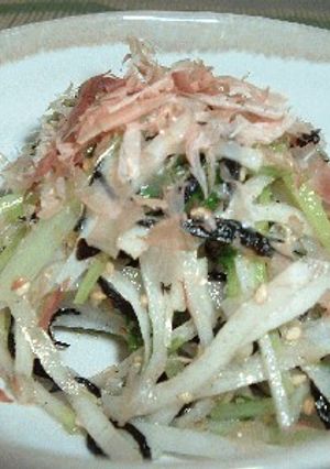 塩ふきひじき、大根、水菜のパリパリサラダ-レシピのメイン写真