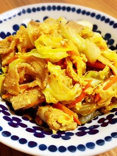 豚肉とキャベツの甘辛卵とじ-レシピのメイン写真