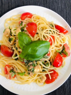爽やかなフレッシュバジルのトマトパスタ-レシピのメイン写真
