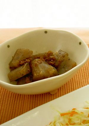 こんにゃくのおかか煮(透析食)-レシピのメイン写真