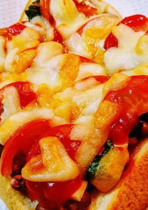 小豆消費☆ずぼらチリコントースト-レシピのメイン写真