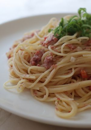 コンビーフ冷製パスタ（スマトラサンバル）-レシピのメイン写真