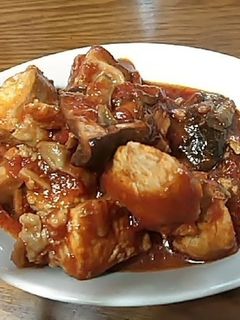 鶏肉ときのこのトマト煮込み-レシピのメイン写真