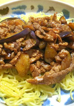 街中華狙い◎豚とナスのあんかけ焼きそば-レシピのメイン写真