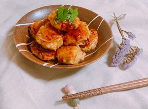 もやしでかさ増し♡鶏ひき肉のつくねバーグ-レシピのメイン写真
