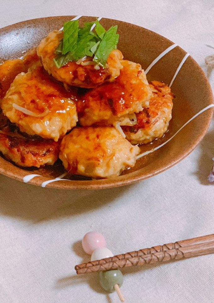 もやしでかさ増し♡鶏ひき肉のつくねバーグ-レシピのメイン写真