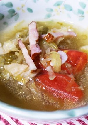 ⅲザワークラウトとトマトのスープ-レシピのメイン写真