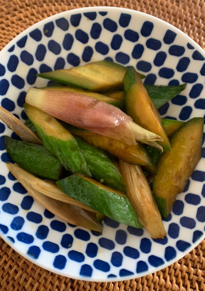 きゅうりとミョウガの炒め物-レシピのメイン写真