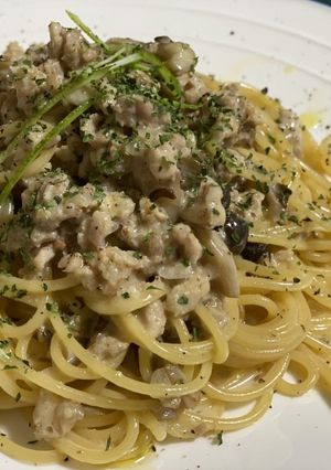 鶏と茸のレモンクリームパスタ-レシピのメイン写真