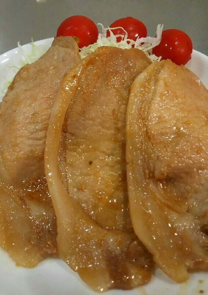 簡単 厚切りロースの豚の生姜焼き-レシピのメイン写真