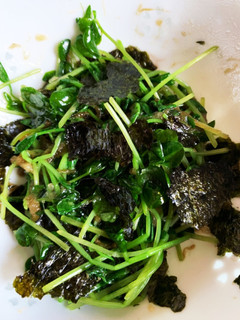 【減塩】豆苗と海苔のにんにくナムル-レシピのメイン写真