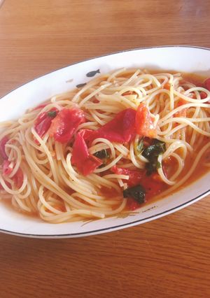 ワンパン トマトスープパスタ♡超簡単-レシピのメイン写真