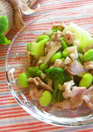 ＊枝豆入り♪レタスと豚肉の塩麹炒め＊-レシピのメイン写真